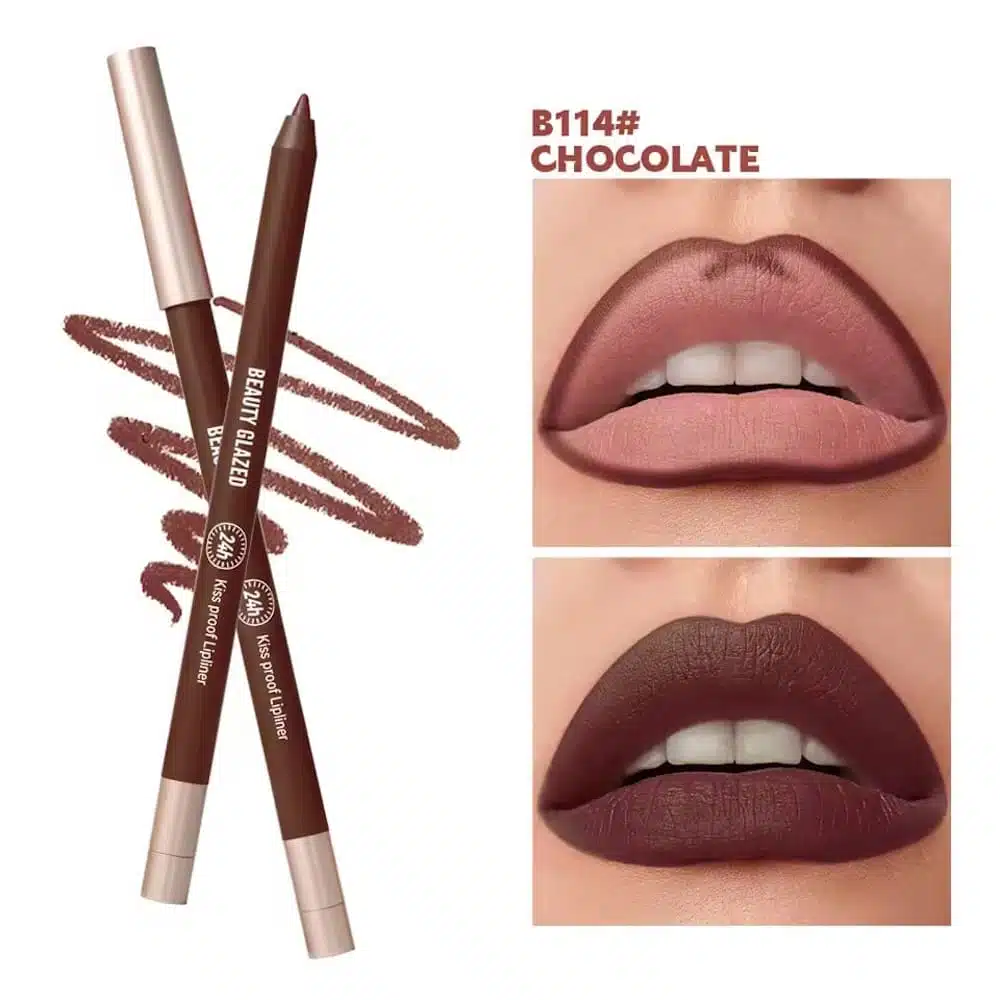 Beauty Glazed Lively Waterproof & Long Lasting Matte Lip Liner - B114 Chocolate