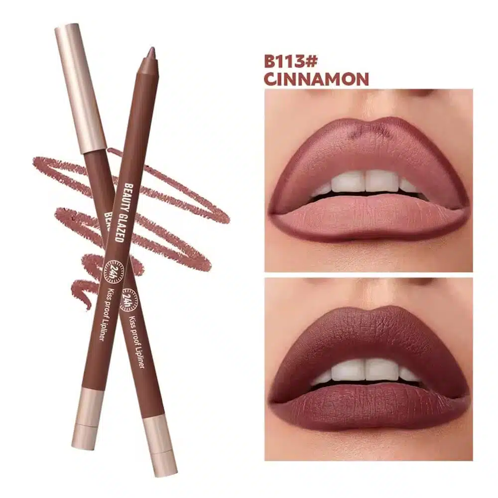 Beauty Glazed Waterproof & Long Lasting Lip Liner Pencil - Shade 113 Cinnamon