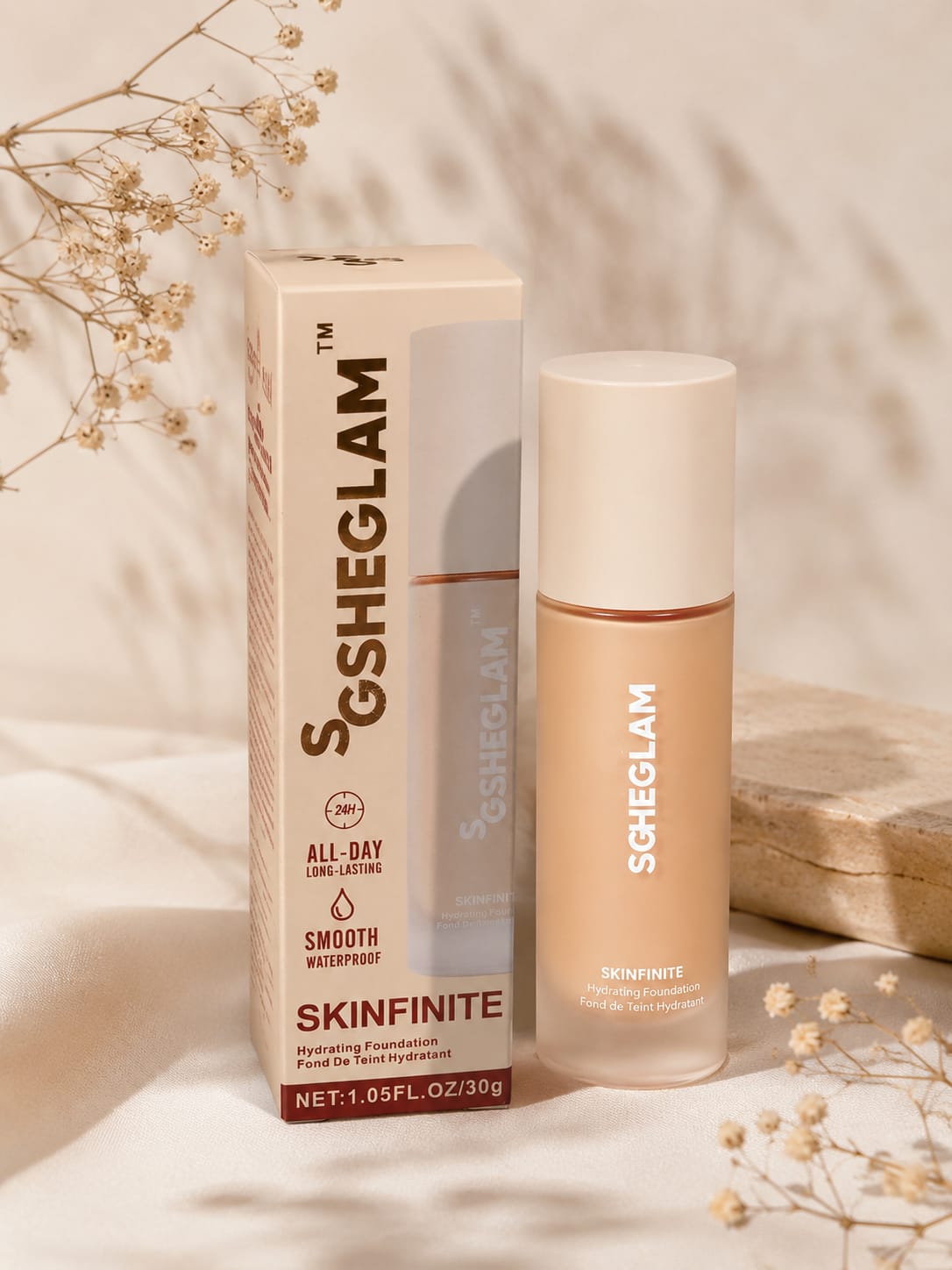 SHEGLAM Skinfinite Hydrating Foundation - 02 Ivory White - Thumbnail 4